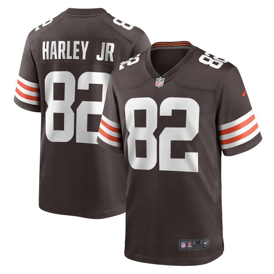 Men Cleveland Browns 82 Mike Harley Jr. Nike Brown Game Player NFL Jersey